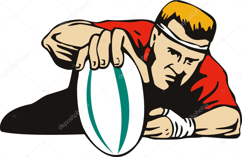 Rugby Player Scoring A Try Stock Photo C Patrimonio