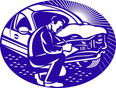 Auto Insurance Adjuster Car Collision clipart