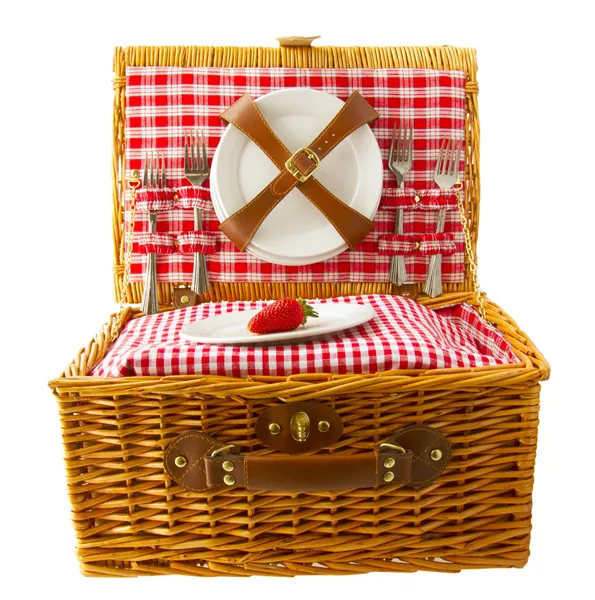 Piknik kosár Stock Kép
