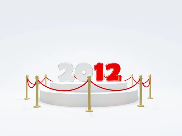 2012 new jaarsymbool op podium — Stockfoto