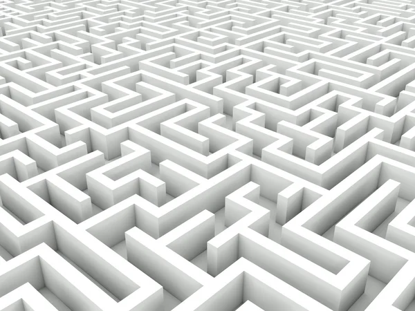 Labirinto branco — Fotografia de Stock