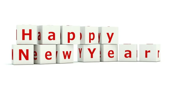 Happy New Year sign on bricks — Stock Photo, Image