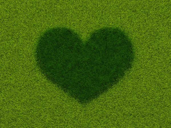 Hjärtat från gräs — Stockfoto