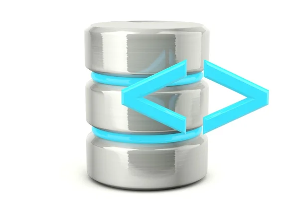 Datenbank-Symbol ausführen — Stockfoto
