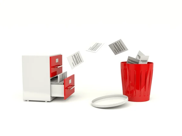 Stock image Removing files from archive cabinet