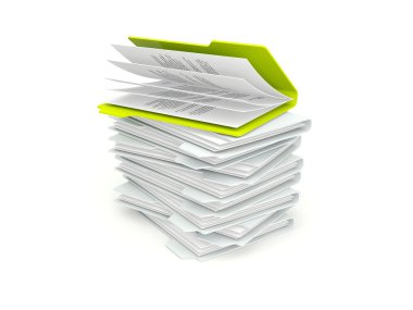 Batch of folders with different green one clipart