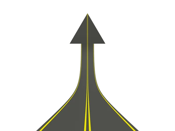 Droga w kształcie strzałki — Zdjęcie stockowe