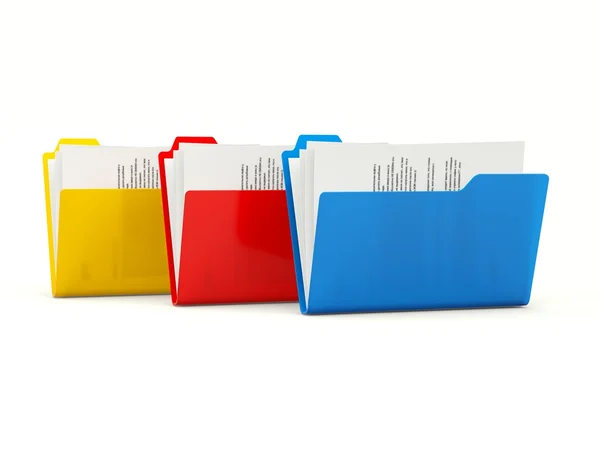 Three folders — Stock Photo, Image
