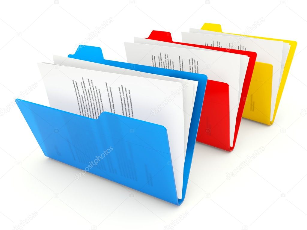 Three folders