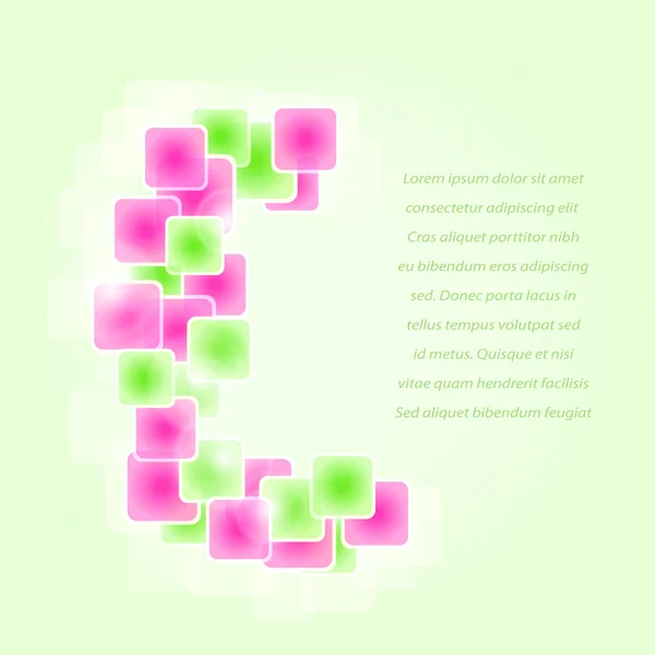 正方形の要素を持つ抽象的なカラフルな明るいカード — ストックベクタ
