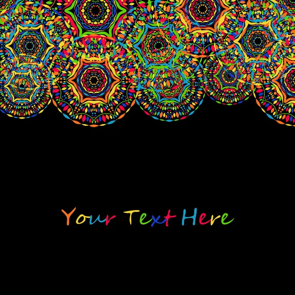 Carte colorée avec ornements ronds — Image vectorielle