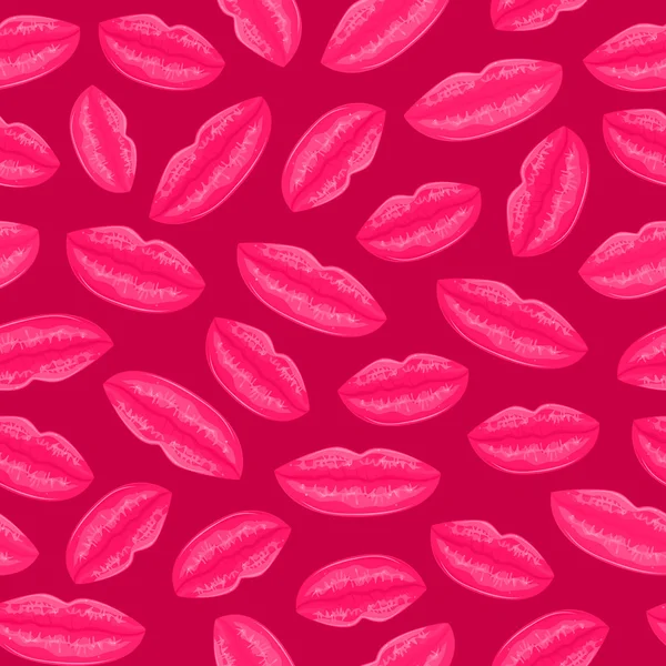 stock vector Seamless Pink Pattern With Lips