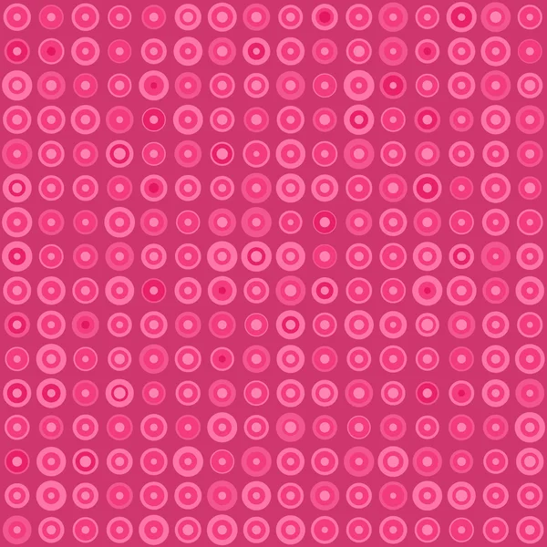Rosafarbenes nahtloses Muster mit Kreisen — Stockvektor