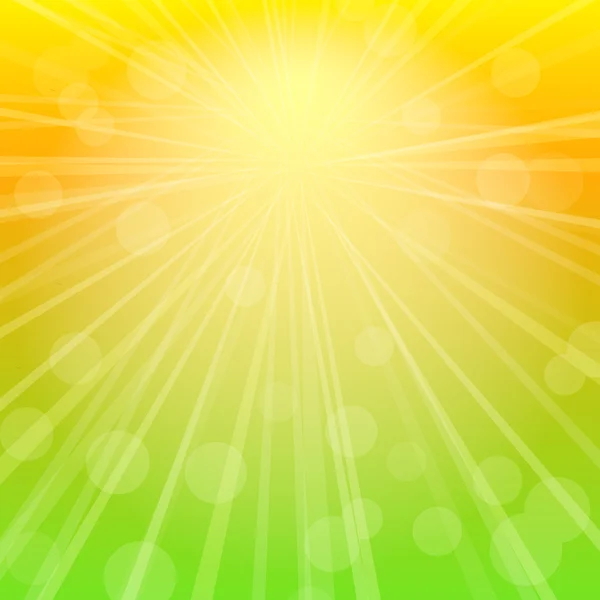 Hemel abstracte achtergrond met stralen van de zon. — Stockvector