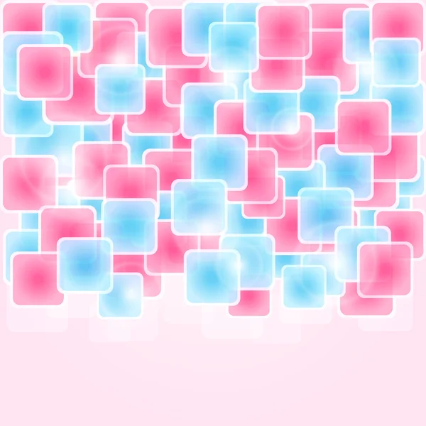Tarjeta brillante colorida abstracta con cuadrados — Vector de stock