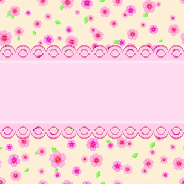 花のスタイリッシュなビンテージのカード — ストックベクタ
