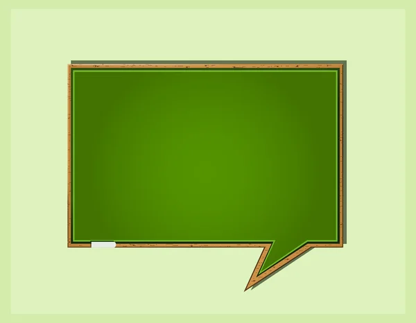Bubble toespraak in schoolbord vorm — Stockvector