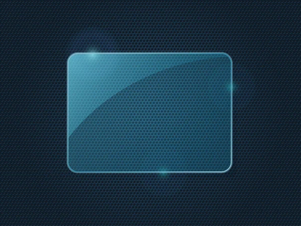 Modrý obdélník kus skleněných rámce — Stockový vektor