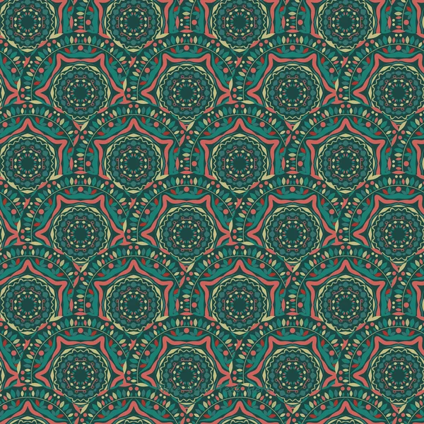 Patrón sin costura abstracto con elementos redondos — Archivo Imágenes Vectoriales