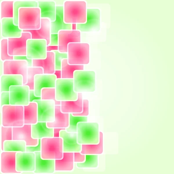 Carte lumineuse colorée abstraite avec carrés — Image vectorielle