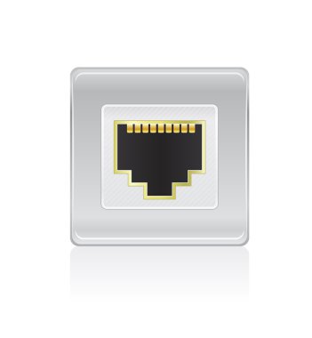 Shiny Network Port Icon clipart