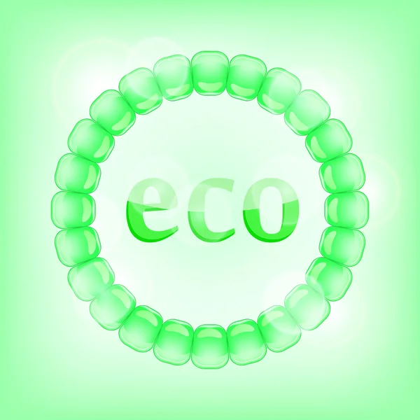 Φωτεινό eco φιλικό κάρτα — Διανυσματικό Αρχείο