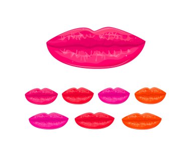 Lip icon set clipart