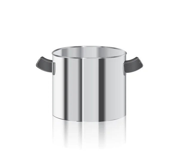 Stål kök potten — Stock vektor