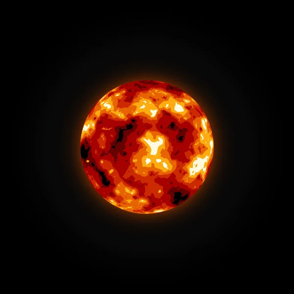 Planète lumineuse flamboyante — Image vectorielle