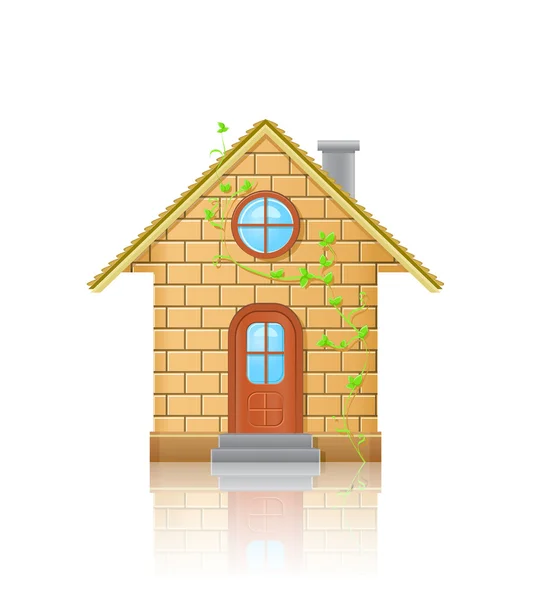 Detaljerad litet hus illustration — Stock vektor