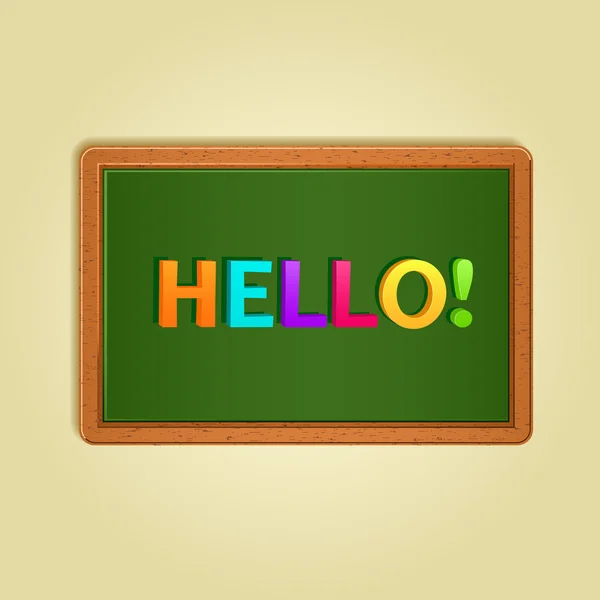Слово Hello, составленное из цветных магнитов — стоковый вектор