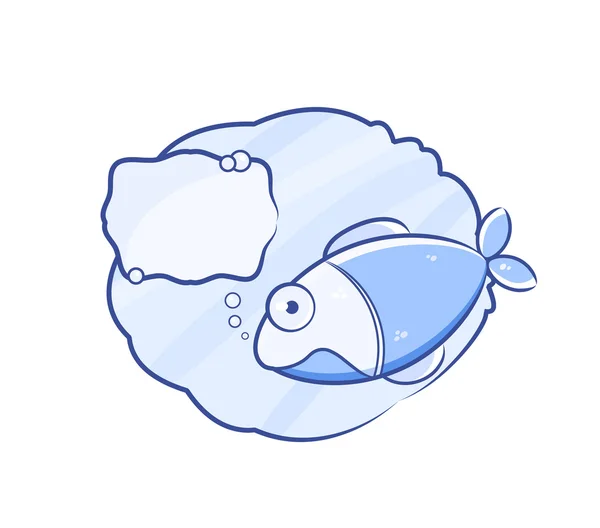 Fish Talk. Bulle chat signe — Image vectorielle