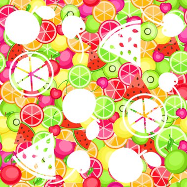 Seamless pattern with fruits clipart