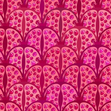 Seamless pattern with pomegranates clipart