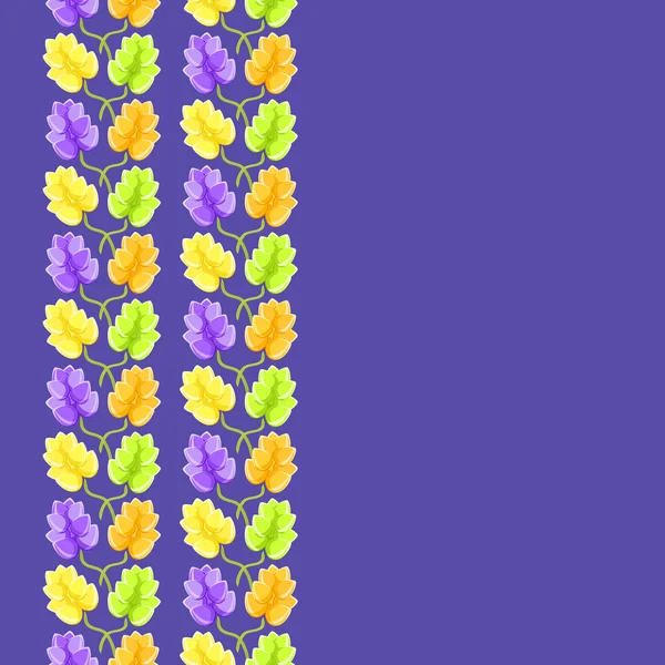 Violette Blume nahtloses Muster — Stockvektor