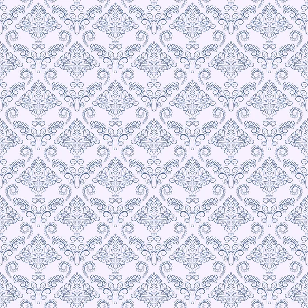Blue vintage seamless pattern wallpaper — Stock Vector
