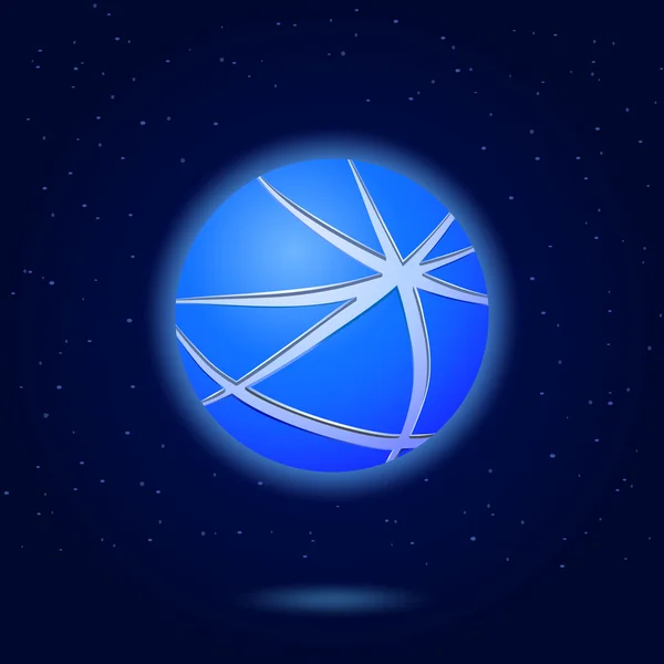 Ícone do globo azul abstrato — Vetor de Stock