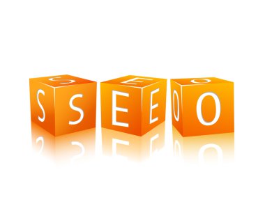 SEO composed from cubes clipart