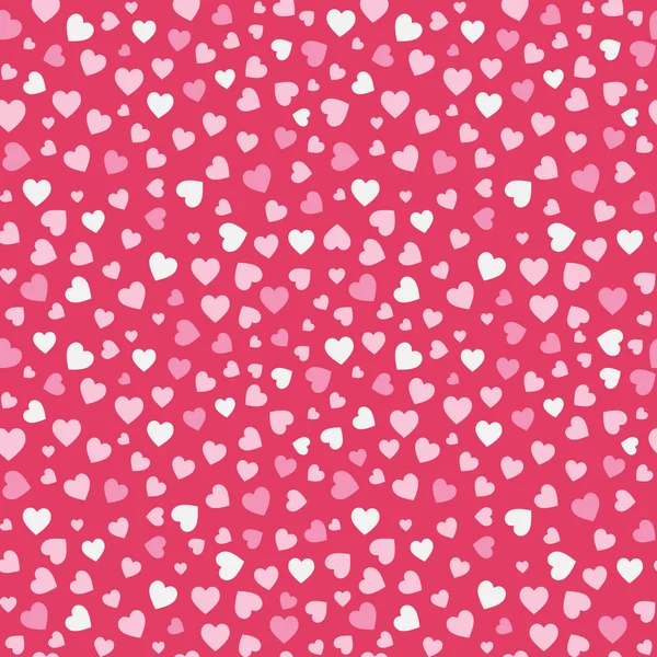 濃い赤の背景にシームレスなバレンタイン背景 — ストックベクタ