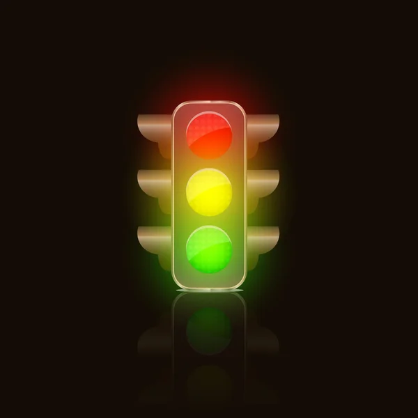 Bright Traffic Lamps — Stock Vector