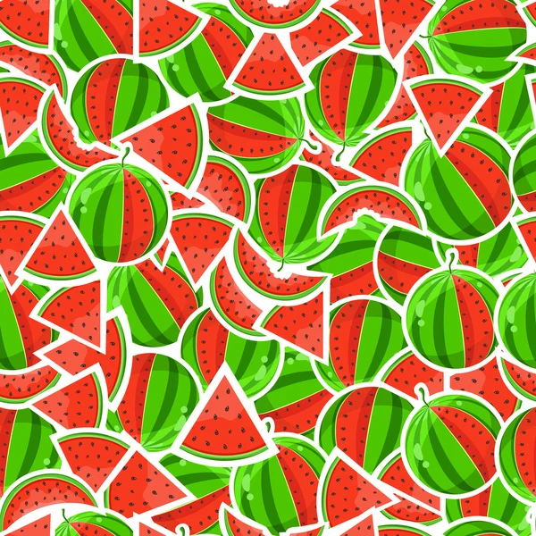 Watermeloen naadloos patroon — Stockvector