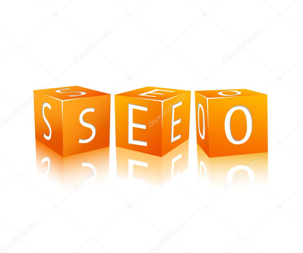 SEO composed from cubes
