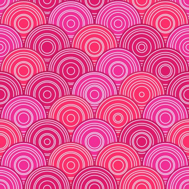 Pink Seamless Pattern with Circles clipart