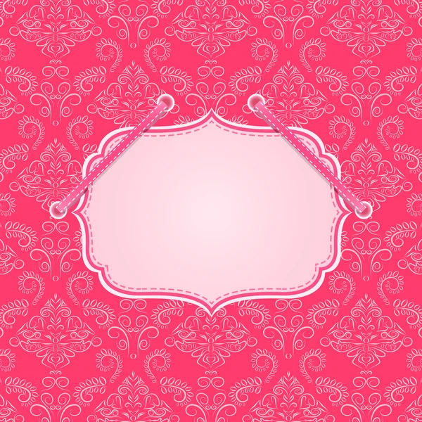 Розовая винтажная карта — стоковый вектор