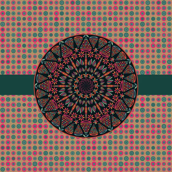 Carte noire avec symétrie ronde Élément — Image vectorielle