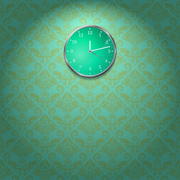 Fond d'écran Mur et horloge dans la chambre — Image vectorielle