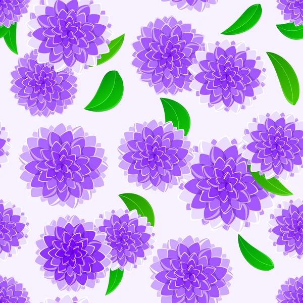 紫色の花のシームレスなパターン — ストックベクタ