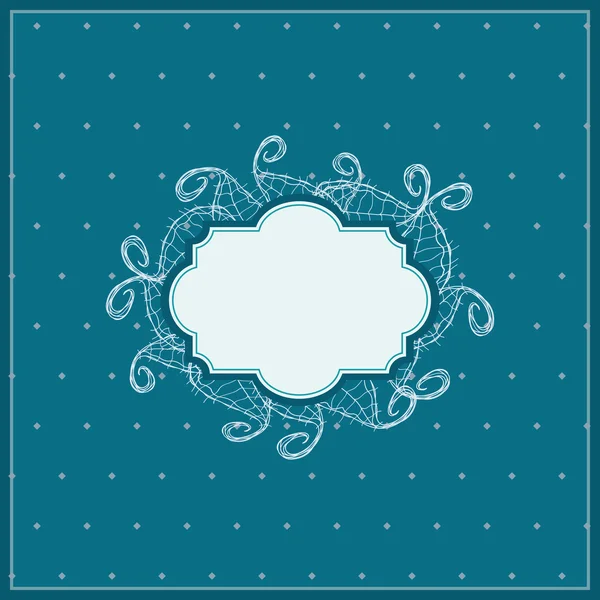Carte d'invitation de cadre floral — Image vectorielle