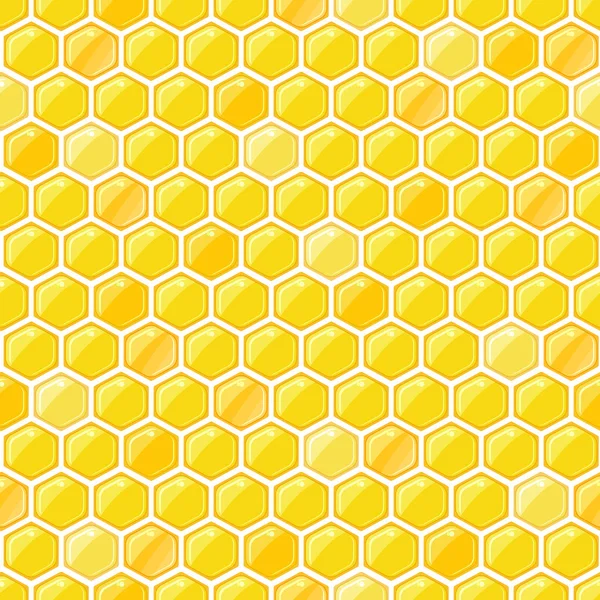 Modèle sans couture avec nid d'abeilles — Image vectorielle
