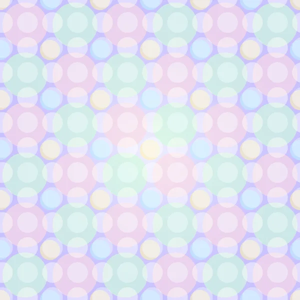Bezešvé světlé pastelové vzorek s kruhy — Stockový vektor